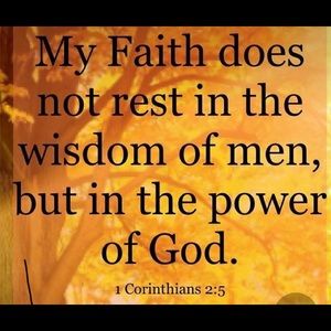 My faith is in the Lord alone.